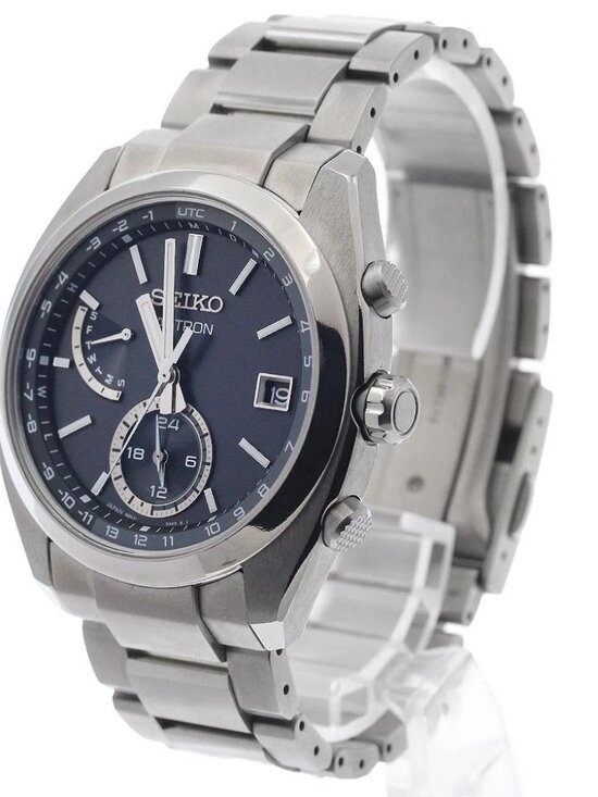 Seiko 8b63 0bb0 astron - Gem SEIKO Astron SBXY015/8B63-0BA0 Black Dial Solar Powered Radio Men\'s Watch_944422